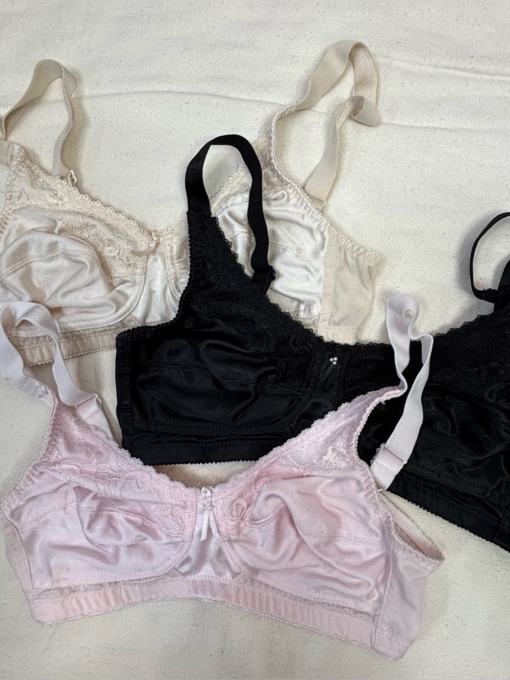 Mastectomy Bras from Naturalwear - Trulife 34B Group of 3 Nude, Black, Pink